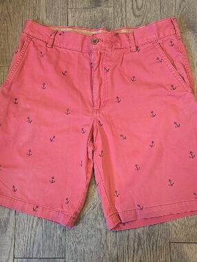 IZOD Anchored Embroidered Coral Shorts
